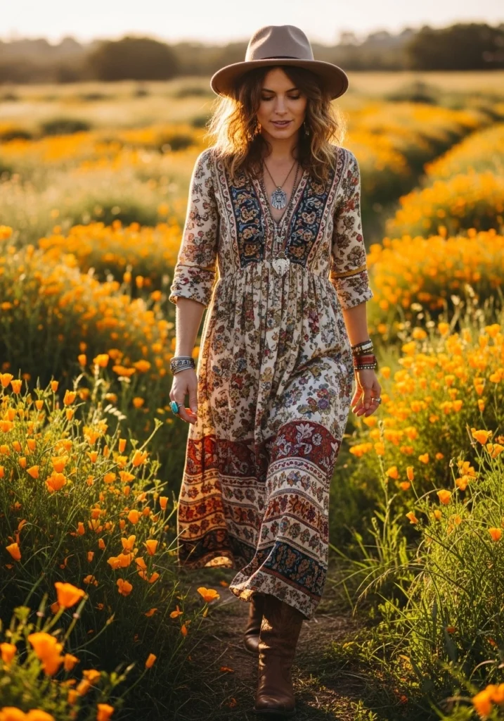 Bohemian Maxi Dress For Women