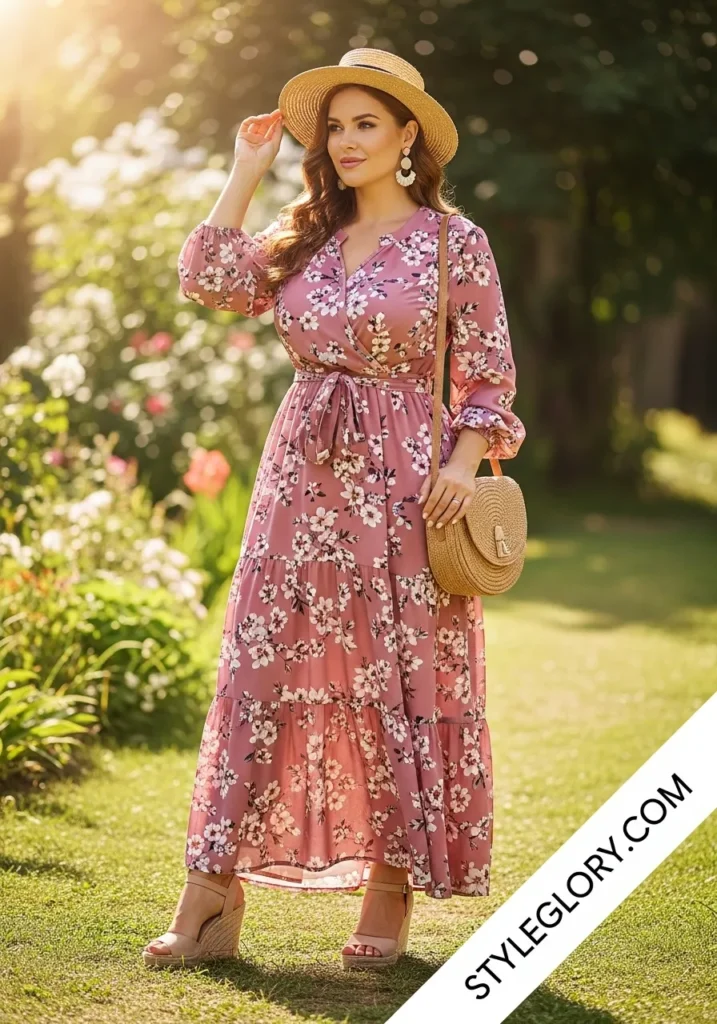 Boho Floral Garden Maxi Dress Styleglory.com