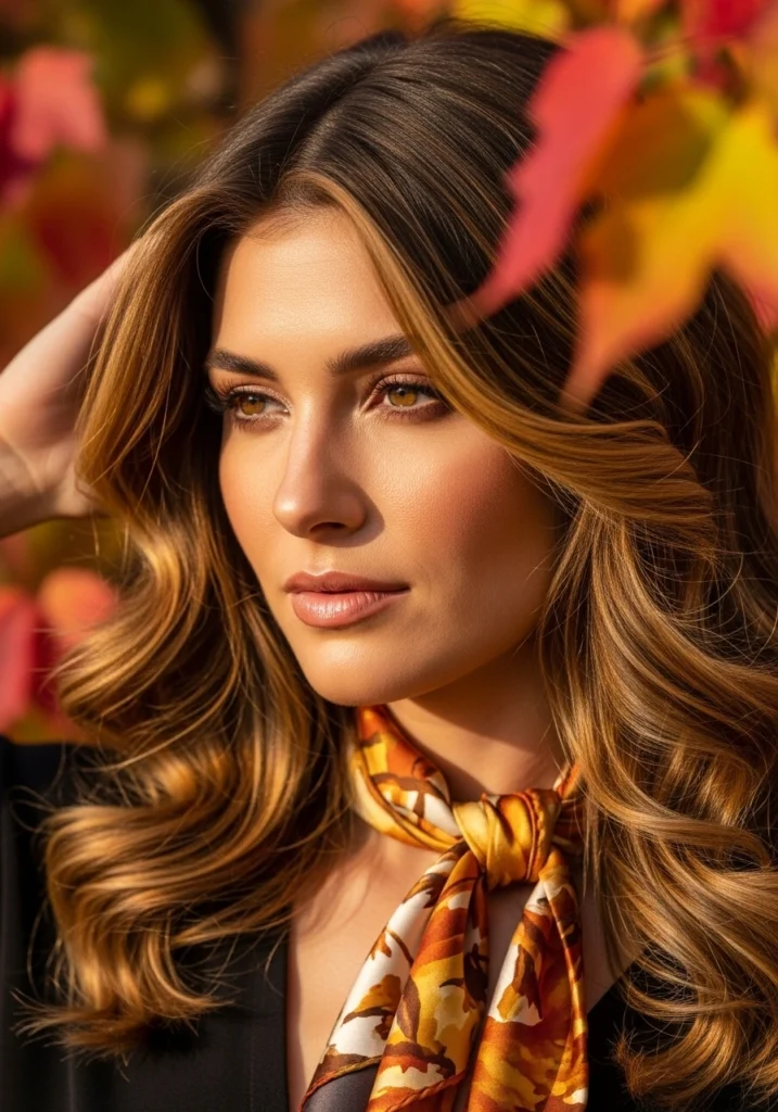Golden Chestnut Glow - Hair Color Idea For Fall 2025