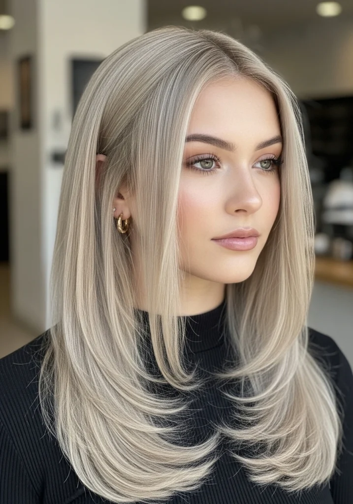 Icy Beige Blonde Stunning Hair Color For Fall Vibe 2025