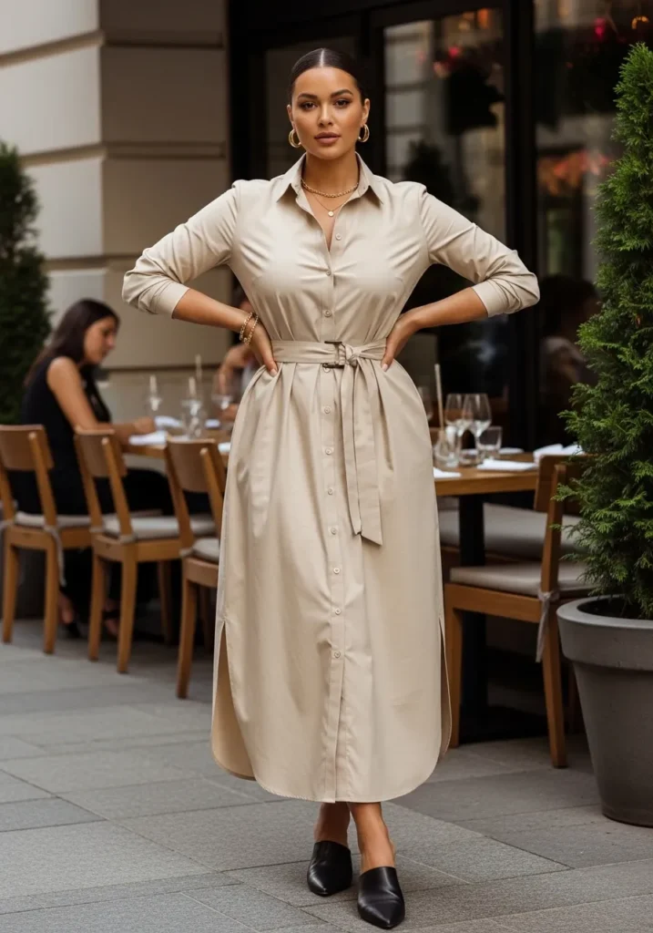 Maxi Shirt Dress Belted Style Styleglory.com