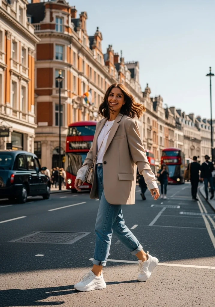 Oversized Boyfriend Blazer wear with jeans women
