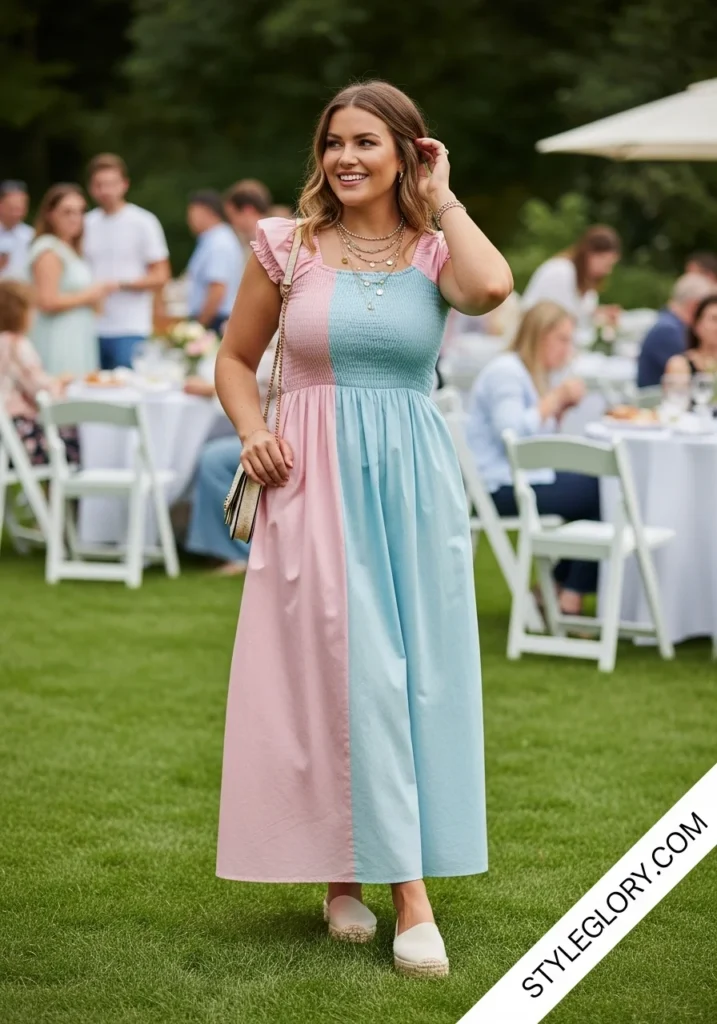 Smocked Cotton Maxi Dress Styleglory.com