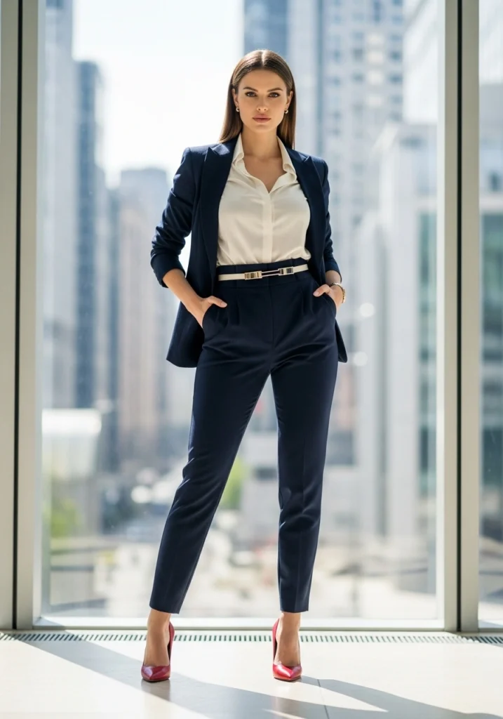 Modern Professional Outfits Classic Power Suit with a Modern Twist blazer-and-trousers-women-office-outfit
