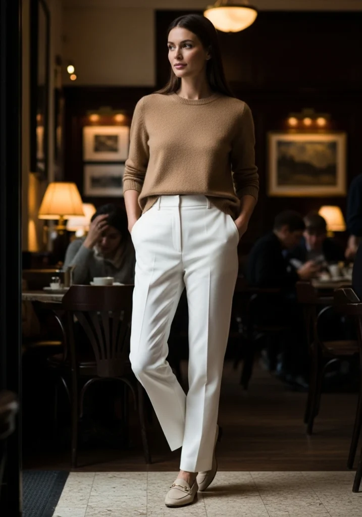 Camel Cashmere Ensemble Old Money Outfit