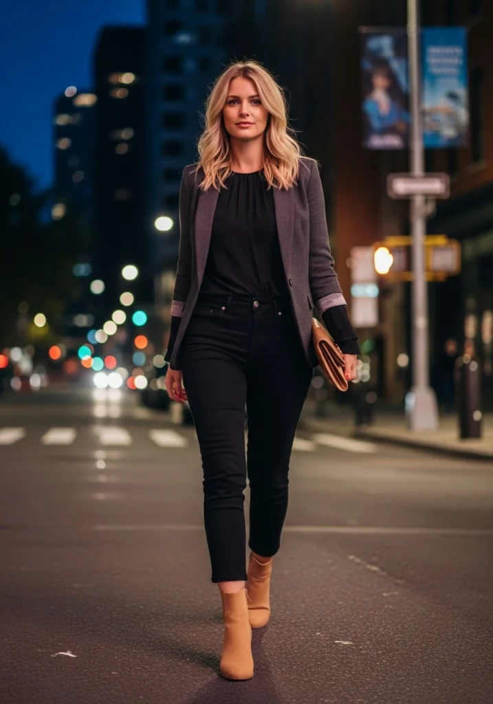 Night-Out Statement Boots Ankle Boots with Jeans