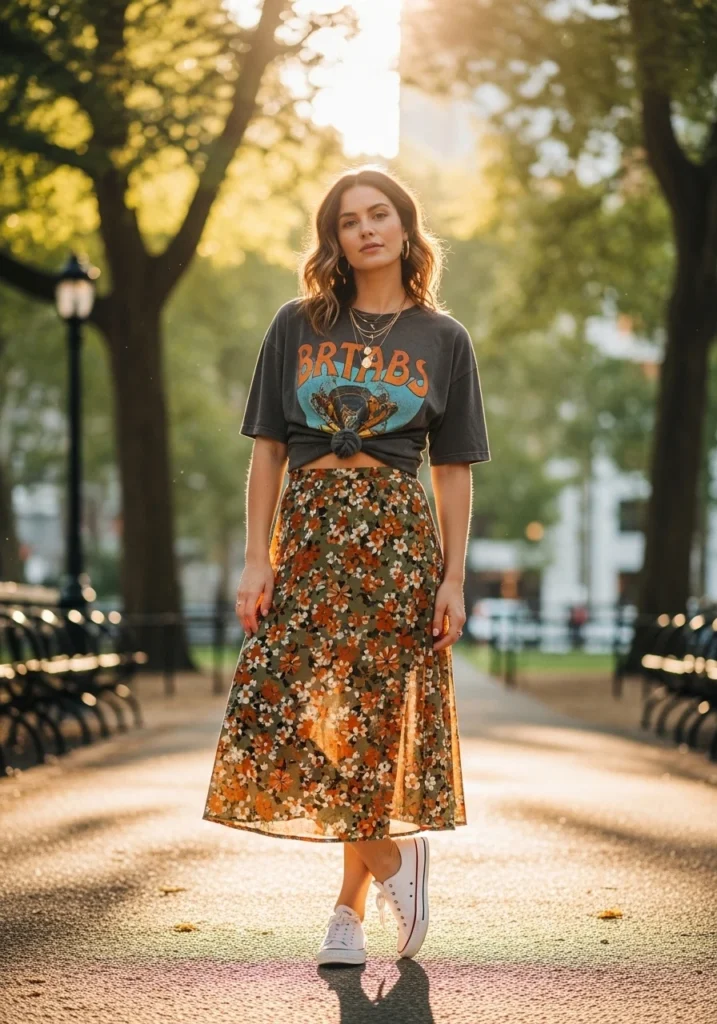 Oversized Graphic Tee Top for women