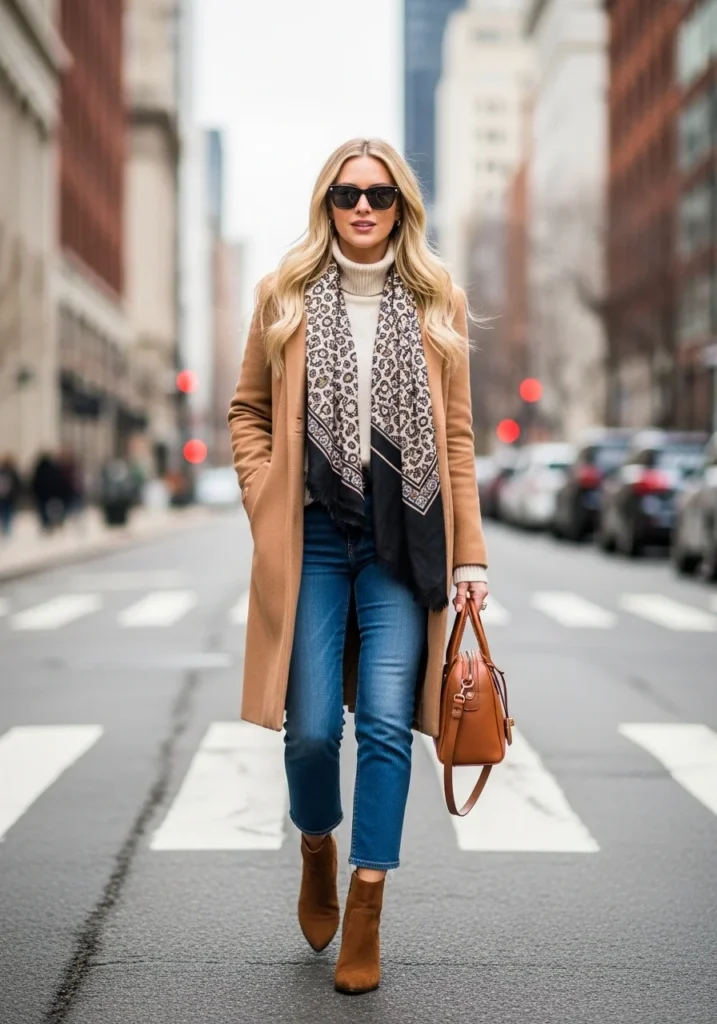 Seasonal Layered Looks Ankle Boots with Jeans