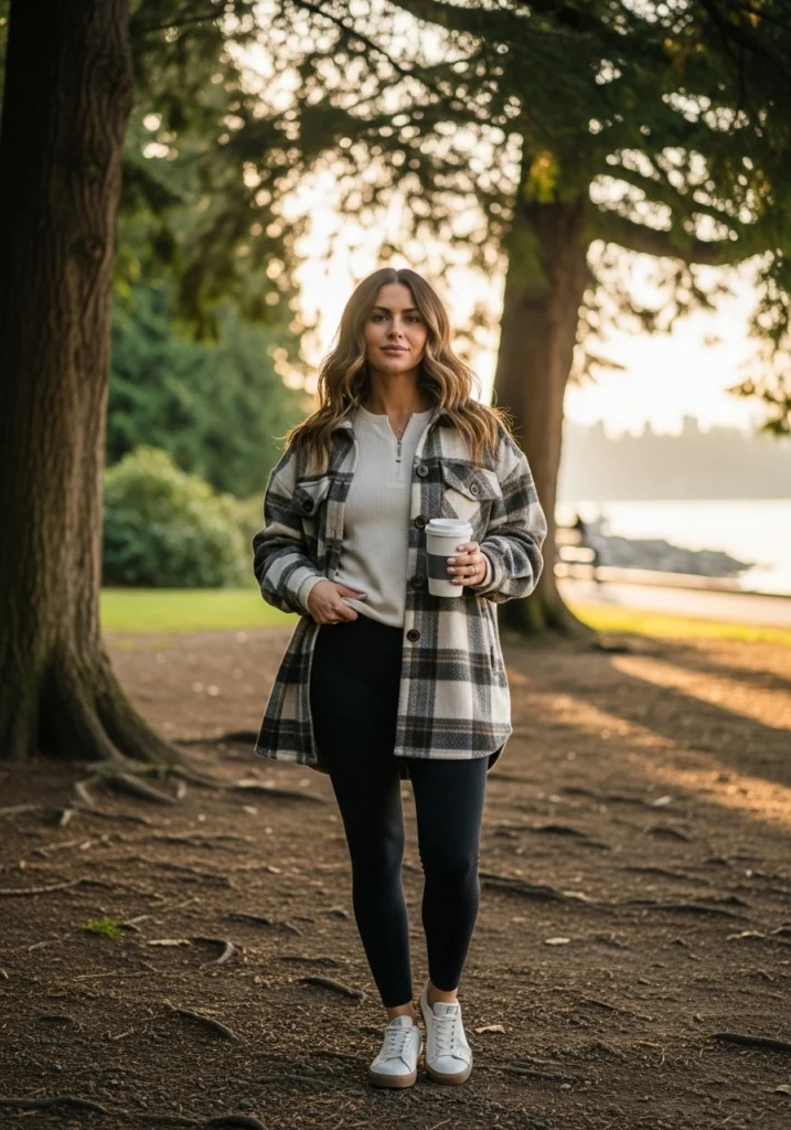 Shacket, Thermal, and Leggings for fall