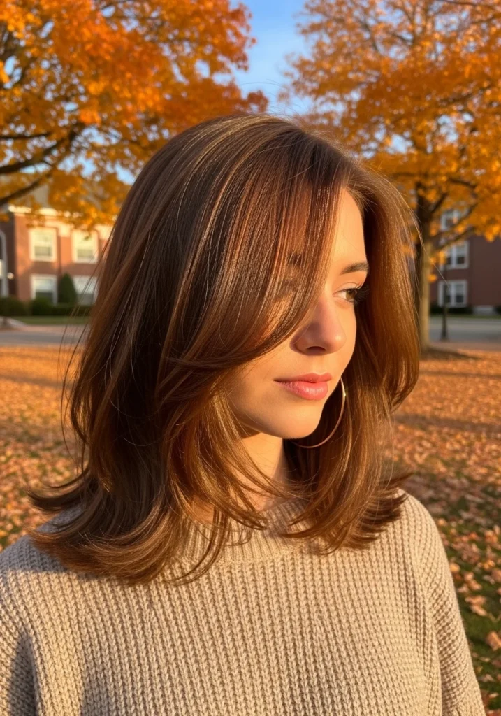 Cute Soft Medium Layers With Side Flow fall haircuts for women 2025