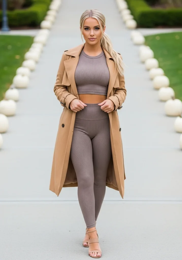 Matching Ribbed Set with Longline Trench