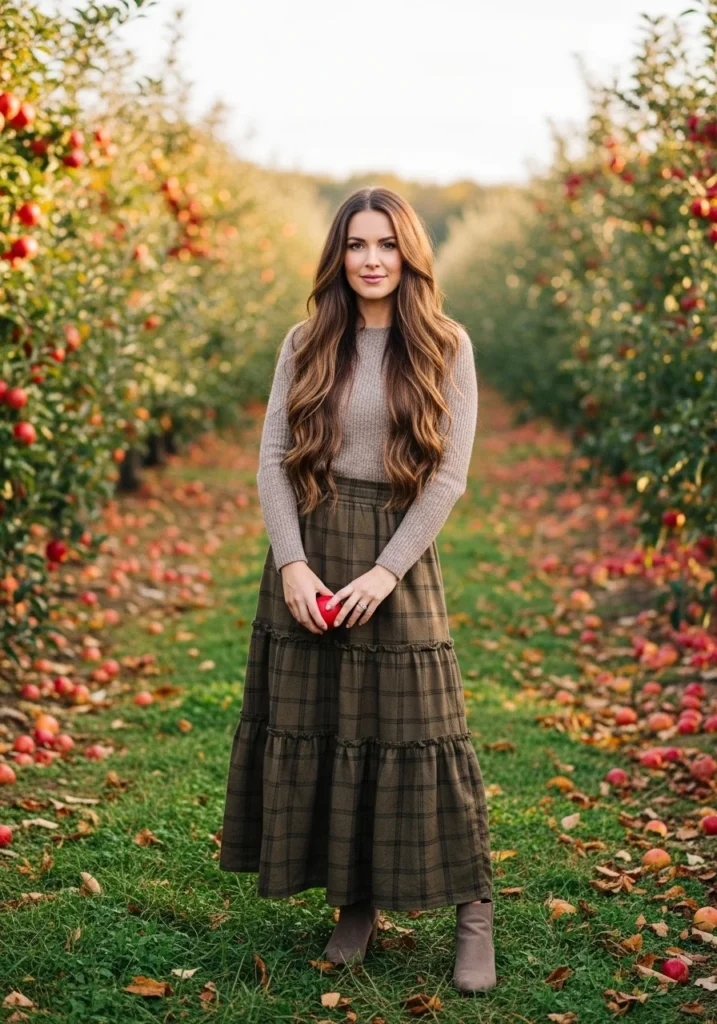 Tiered Skirt with Fitted Knit Top